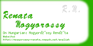 renata mogyorossy business card